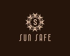 Tribal Gothic Sun logo design