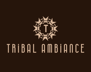 Tribal Gothic Sun logo design