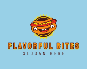 Food Hot Dog Sandwich logo design