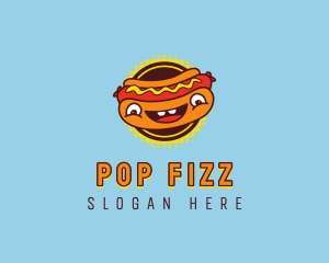 Food Hot Dog Sandwich logo design