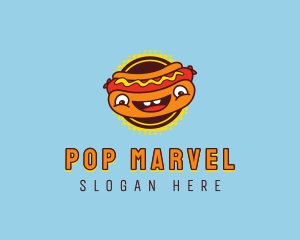 Food Hot Dog Sandwich logo design