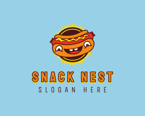 Food Hot Dog Sandwich logo design