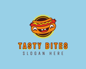 Food Hot Dog Sandwich logo design