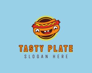 Food Hot Dog Sandwich logo design