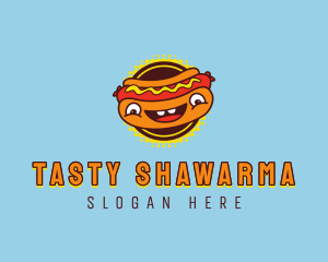 Food Hot Dog Sandwich logo design