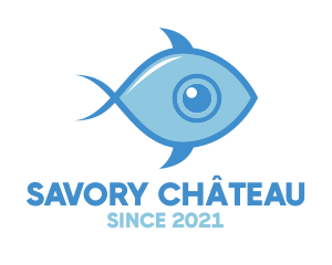 Blue Eyeball Fish logo design