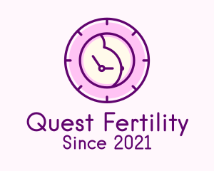 Pregnant Woman Clock logo design