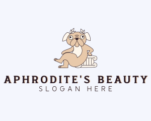 Greek Pug Dog logo design