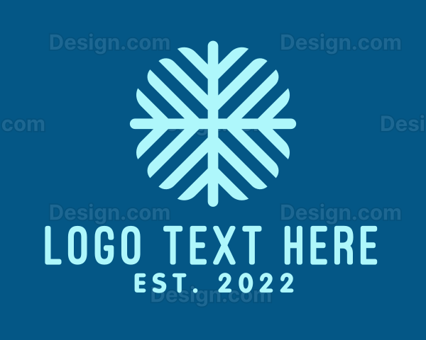 Snowflake Pattern Texture Logo