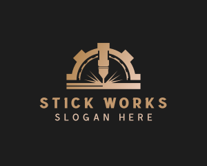 Laser Metalworks Machinery logo design