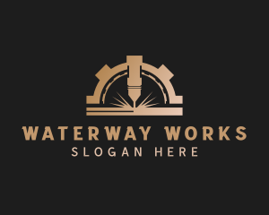 Laser Metalworks Machinery logo design