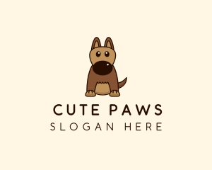 Cute Pet Dog  logo design