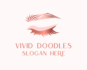 Pink Beauty Eyelashes logo design