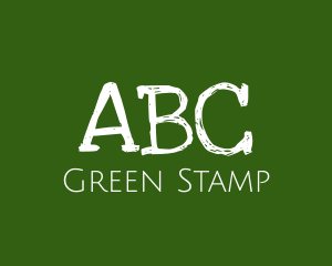 Green Chalkboard ABC logo design