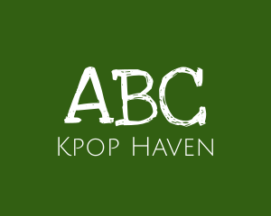 Green Chalkboard ABC logo design