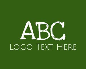 Board - Green Chalkboard ABC logo design
