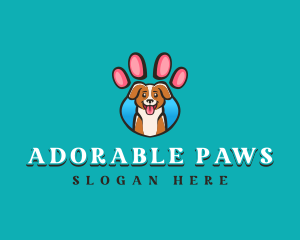 Dog Pet Paw logo design