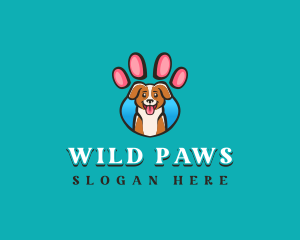 Dog Pet Paw logo design