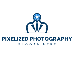 Camera Shutter Man logo design