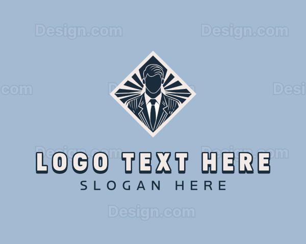 Male Corporate Suit Logo