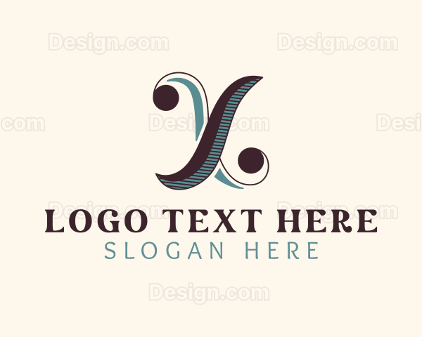 Elegant Retro Letter X Logo