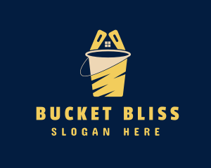 House Paint Bucket logo design