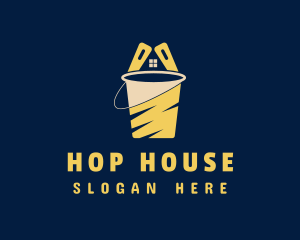 House Paint Bucket logo design