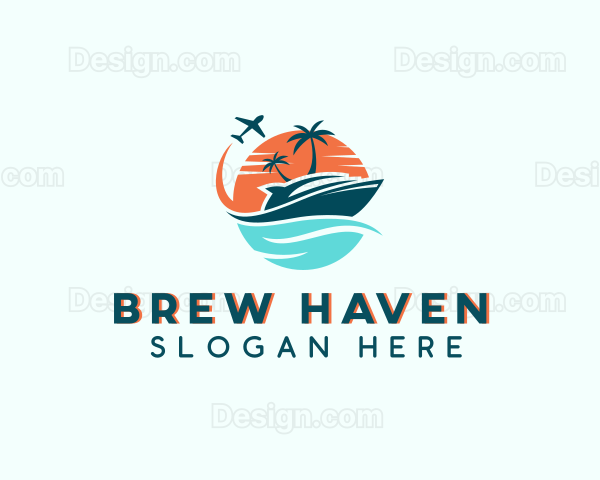 Tropical Vacation Travel Logo