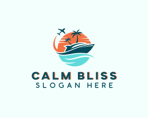 Tropical Vacation Travel Logo