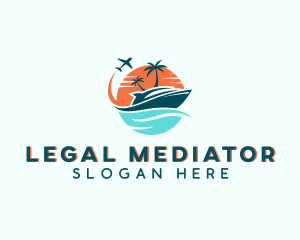 Tropical Vacation Travel Logo