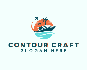 Tropical Vacation Travel logo design