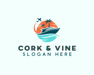 Tropical Vacation Travel logo design