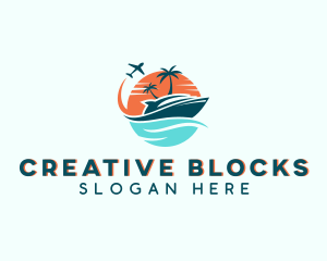 Tropical Vacation Travel logo design