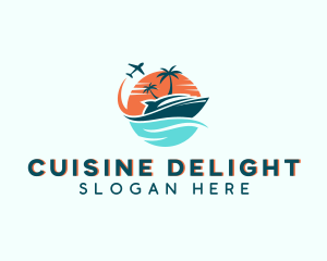 Tropical Vacation Travel logo design