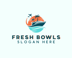 Tropical Vacation Travel logo design