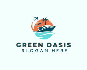 Tropical Vacation Travel logo design