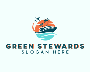 Tropical Vacation Travel logo design