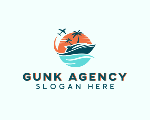 Tropical Vacation Travel logo design