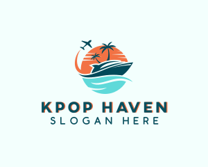 Tropical Vacation Travel logo design