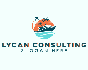 Tropical Vacation Travel logo design