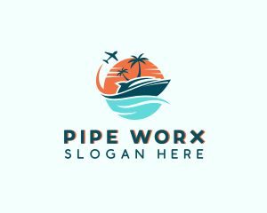 Tropical Vacation Travel logo design