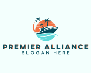 Tropical Vacation Travel logo design