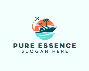 Tropical Vacation Travel logo design