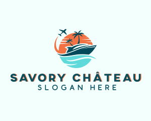 Tropical Vacation Travel logo design