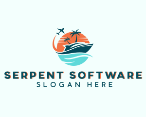 Tropical Vacation Travel logo design