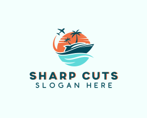 Tropical Vacation Travel logo design