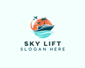 Tropical Vacation Travel logo design