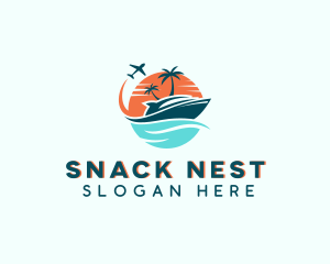 Tropical Vacation Travel logo design