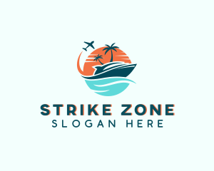 Tropical Vacation Travel logo design