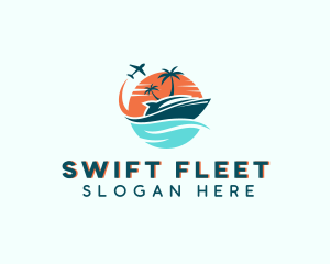 Tropical Vacation Travel logo design